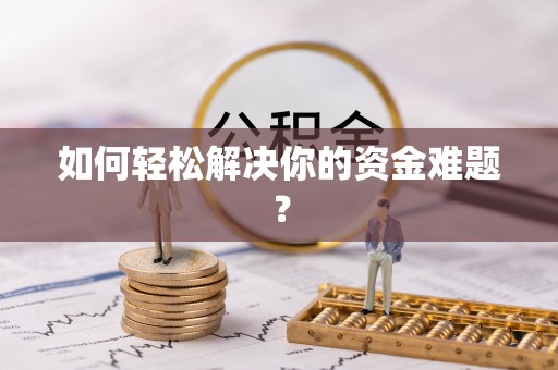 新林如何轻松解决你的资金难题？