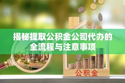 新林揭秘提取公积金公司代办的全流程与注意事项