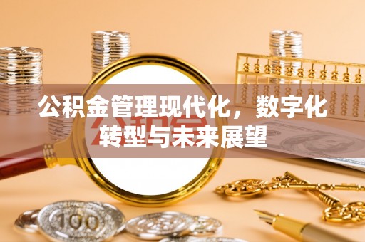 新林公积金管理现代化，数字化转型与未来展望