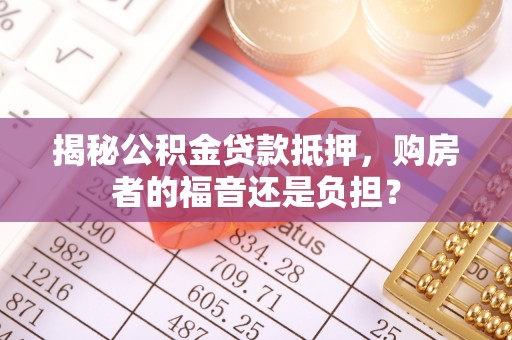 新林揭秘公积金贷款抵押，购房者的福音还是负担？