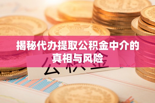 新林揭秘代办提取公积金中介的真相与风险
