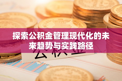 新林探索公积金管理现代化的未来趋势与实践路径