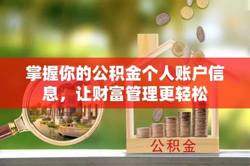新林掌握你的公积金个人账户信息，让财富管理更轻松