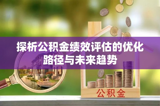 新林探析公积金绩效评估的优化路径与未来趋势