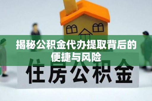 新林揭秘公积金代办提取背后的便捷与风险