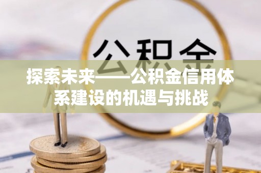 新林探索未来——公积金信用体系建设的机遇与挑战