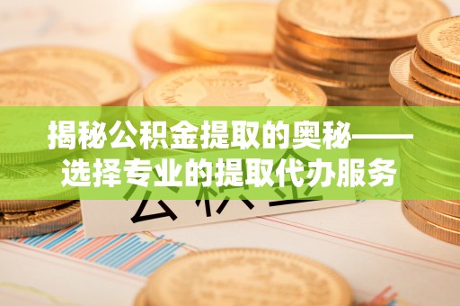 新林揭秘公积金提取的奥秘——选择专业的提取代办服务