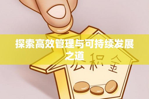新林探索高效管理与可持续发展之道