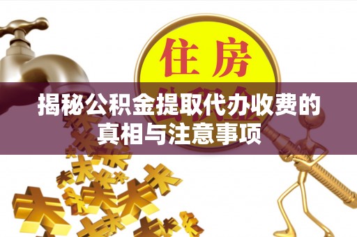 新林揭秘公积金提取代办收费的真相与注意事项