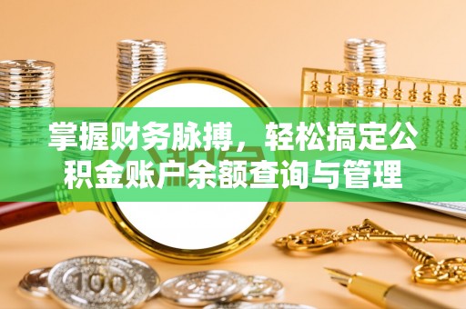新林掌握财务脉搏，轻松搞定公积金账户余额查询与管理