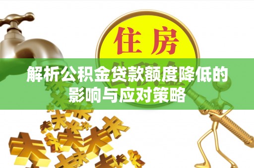 新林解析公积金贷款额度降低的影响与应对策略