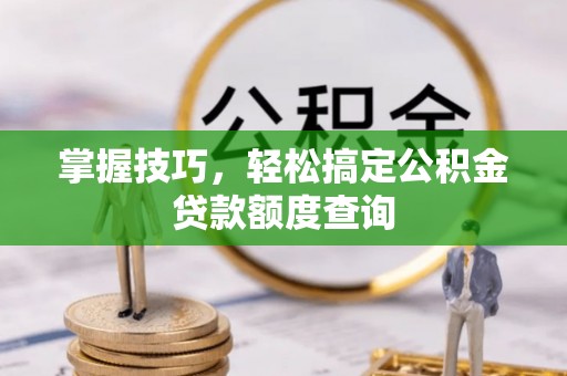 新林掌握技巧，轻松搞定公积金贷款额度查询