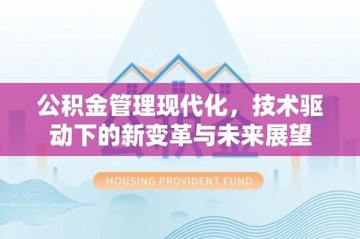 新林公积金管理现代化，技术驱动下的新变革与未来展望