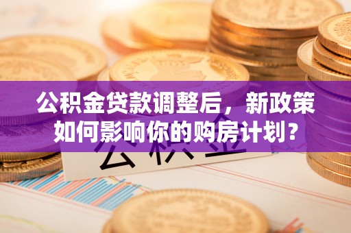 新林公积金贷款调整后，新政策如何影响你的购房计划？