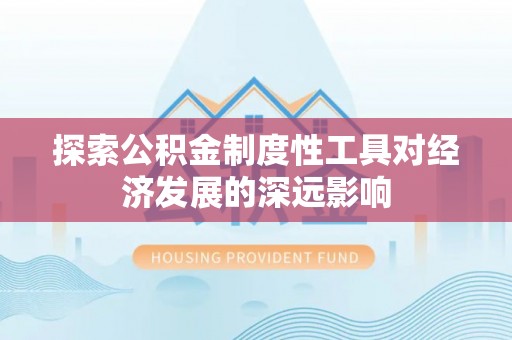 新林探索公积金制度性工具对经济发展的深远影响