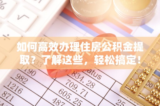 新林如何高效办理住房公积金提取？了解这些，轻松搞定！