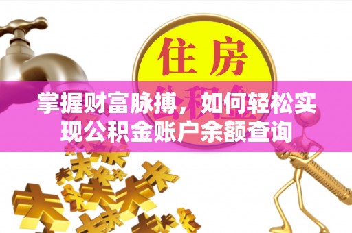 新林掌握财富脉搏，如何轻松实现公积金账户余额查询