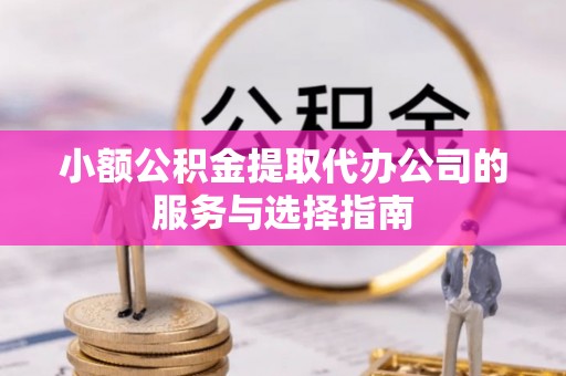 新林小额公积金提取代办公司的服务与选择指南